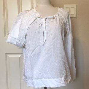 Talbots Swiss dot blouse Sz. PL